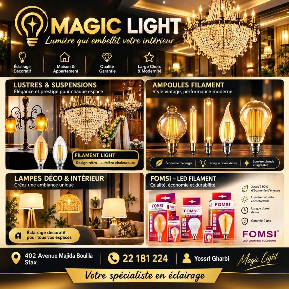 Lustres & ampoules filament