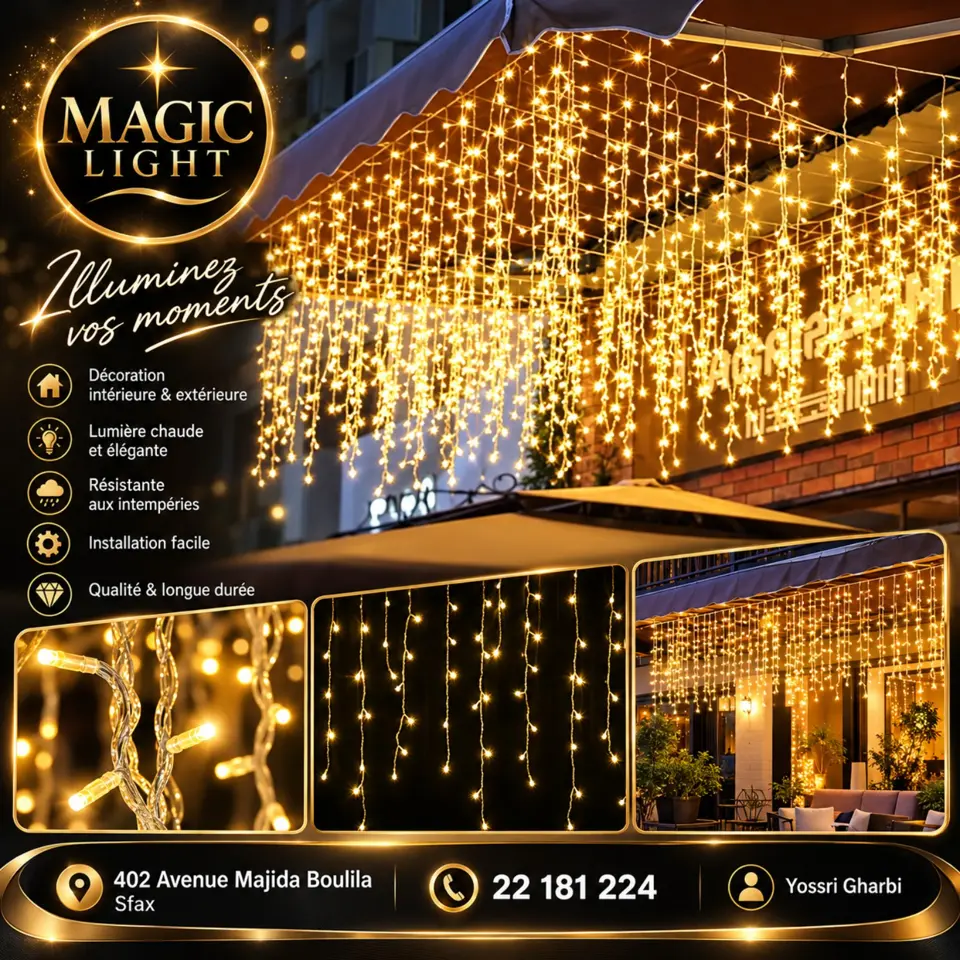 Rideau LED décoratif